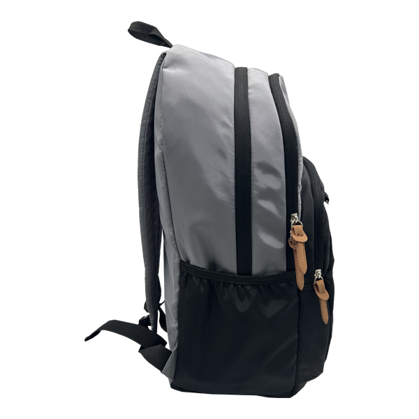 Talson fabric contrast grey and black backpack; school bag; Daypack