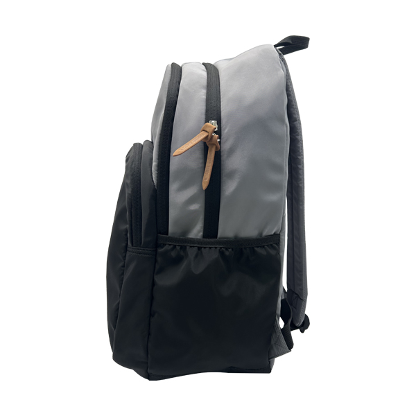 Talson fabric contrast grey and black backpack; school bag; Daypack