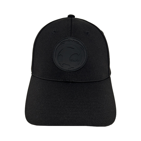 Gorra de béisbol de 6 paneles con estampado de TPU dorado y tela de algodón.