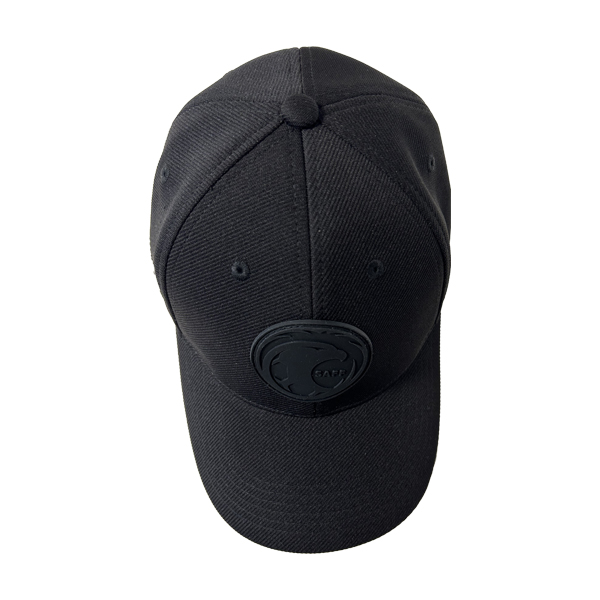 Gorra de béisbol de 6 paneles con estampado de TPU dorado y tela de algodón.