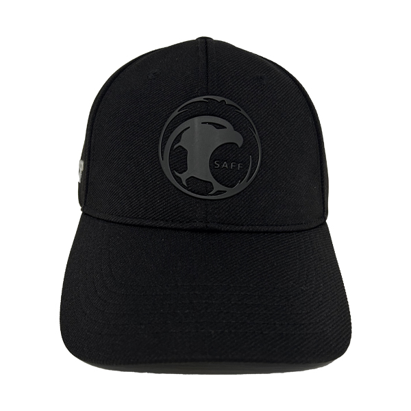 Gorra de béisbol de 6 paneles con estampado de TPU dorado y tela de algodón.