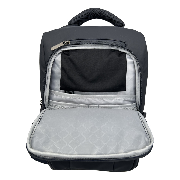 Multi-zip pockets computer bag; Laptop backpack Elite style