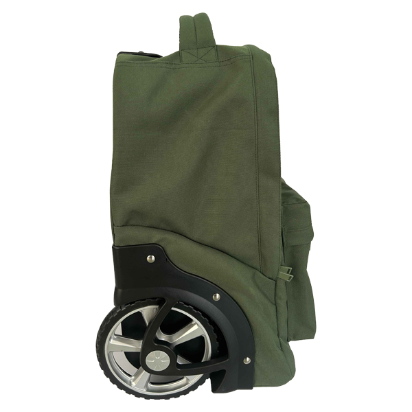 Upright trolley bag with big wheel green, school trolley bag