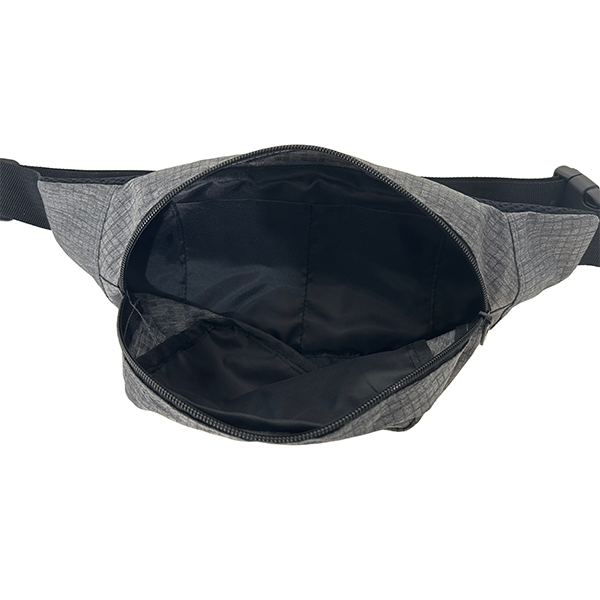 Jacquard fabric 2 zipper pockets waist bag, belt bag