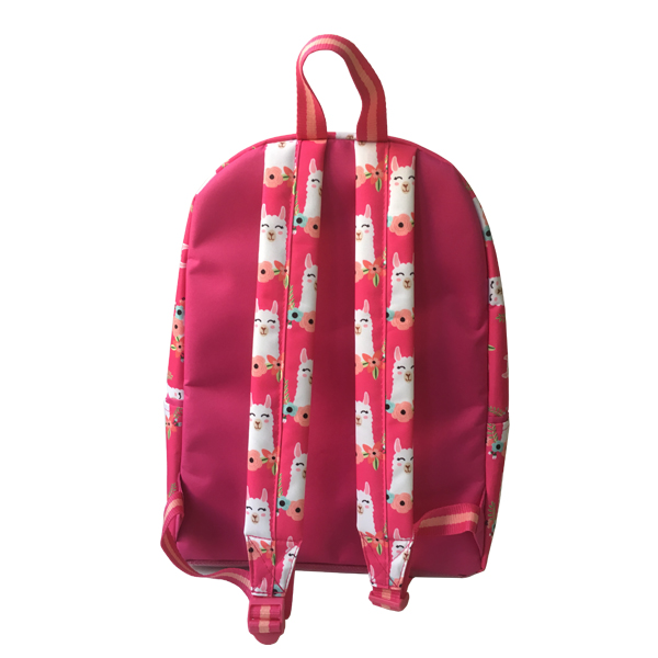 Alpaca printed school bag, school backpack, school bag with pencil case