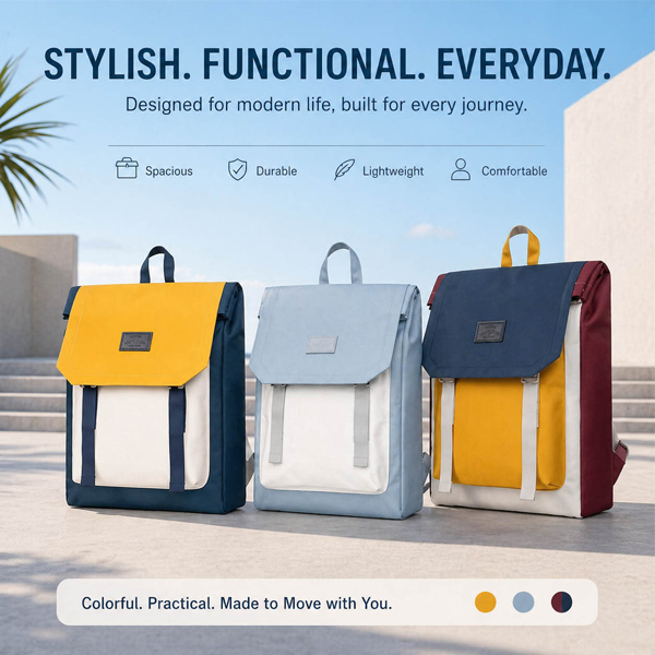 Color-block laptop bag for women, stylish for daily use