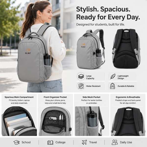 23L laptop backpack for women, stylish backpack daily use