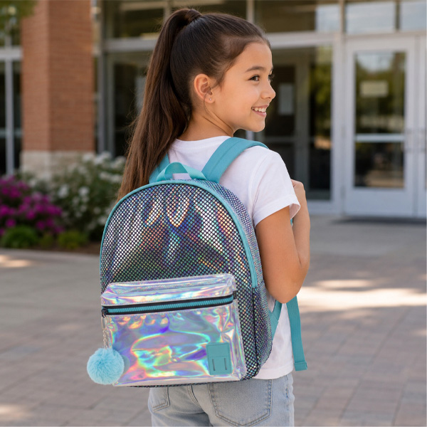 Lightweight Holographic School Backpack