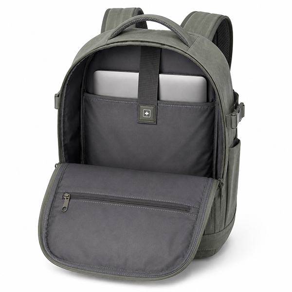 Waxed Canvas Laptop Backpack；Urban backpack for women