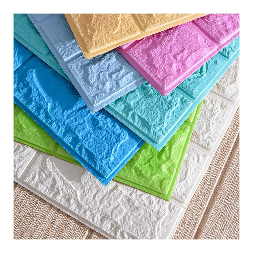 Colourful Self Adhesive Foam Wall Sticker 3d Brick Wall Sticker Paper Home Decor