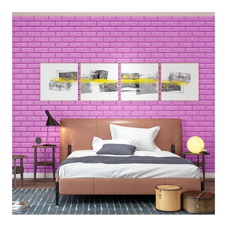 Colourful Self Adhesive Foam Wall Sticker 3d Brick Wall Sticker Paper Home Decor