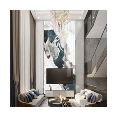 Modern Striped Design Marble UVBoard PVC Sheet 1220x2440mm Factory Decorative Wall Plate Waterproof & Soundproof Free Sample