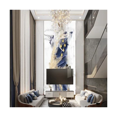 Modern Striped Design Marble UVBoard PVC Sheet 1220x2440mm Factory Decorative Wall Plate Waterproof & Soundproof Free Sample