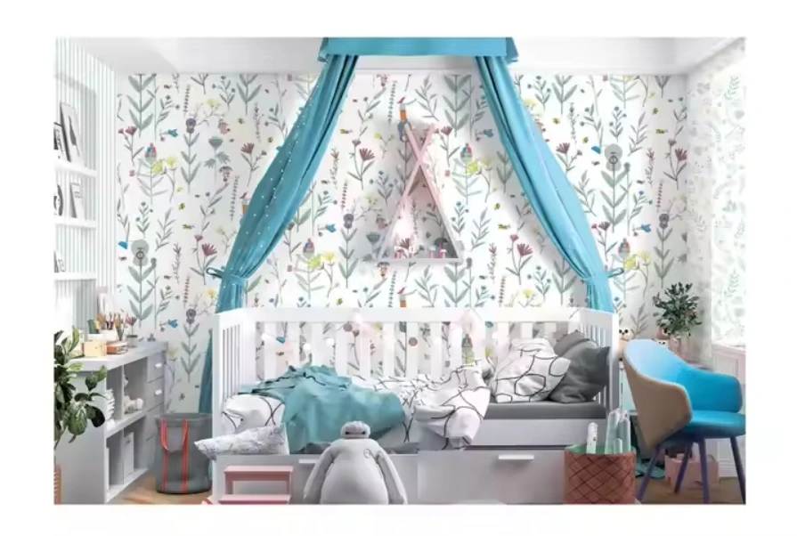 Kids School Wall Decoration Paper Baby Children Wallpaper Print 3d PVC Animal Print Graphic Design Modern Waterproof Wallpaper