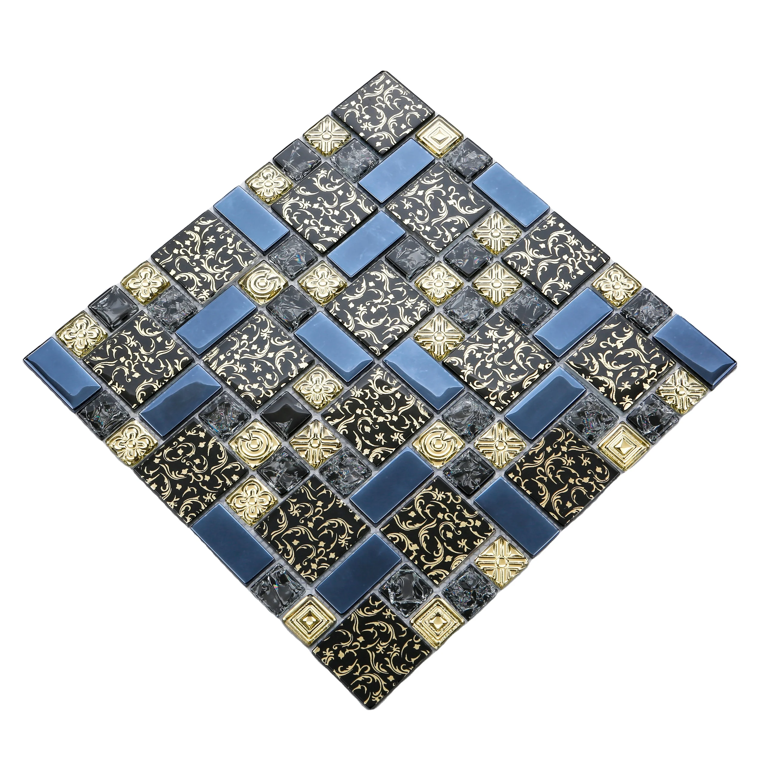 Best-selling Luxury Textured Glass Mosaic 300x300 Mosaic Art Suitable for Villa Home Decoration