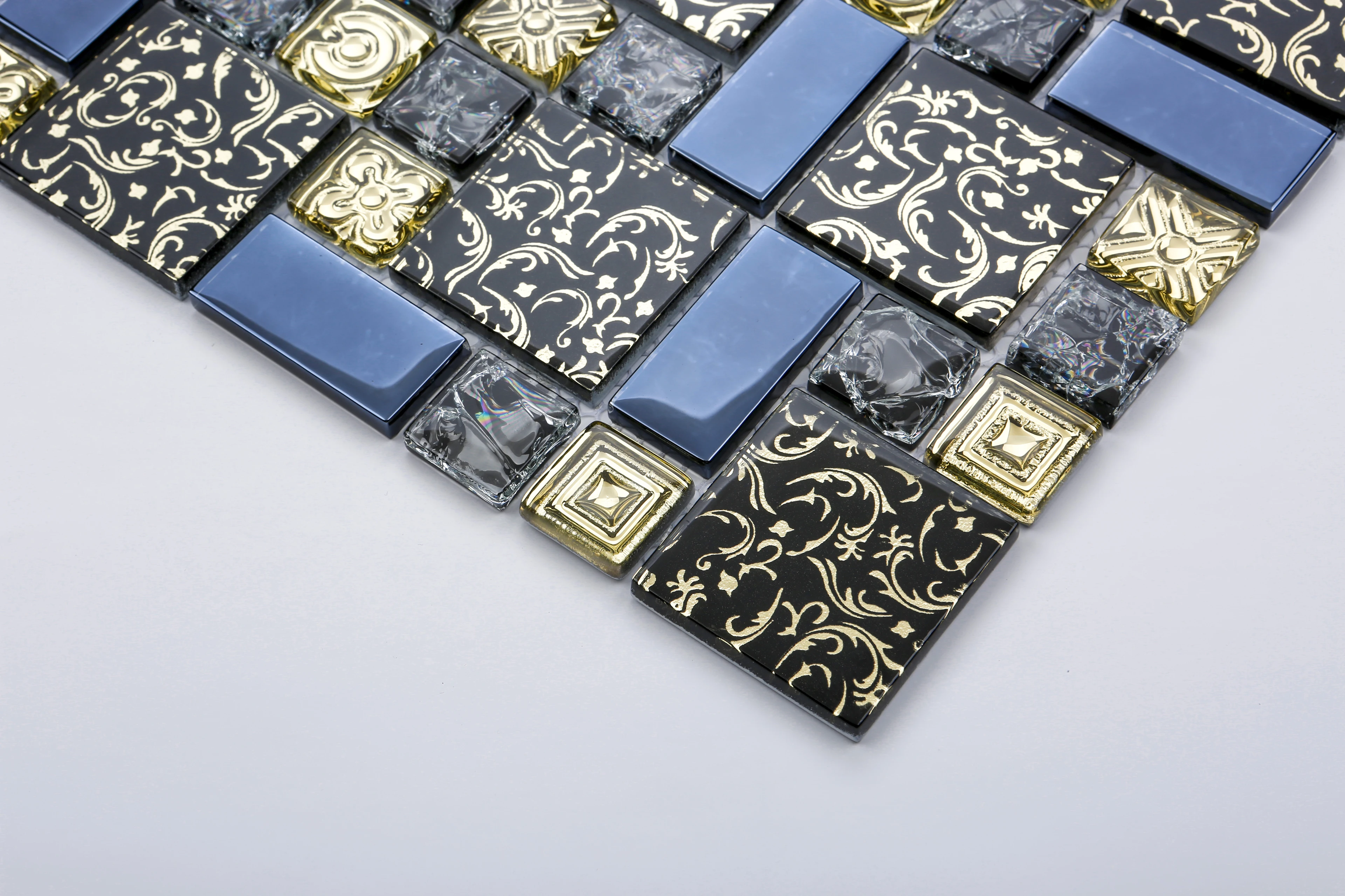 Best-selling Luxury Textured Glass Mosaic 300x300 Mosaic Art Suitable for Villa Home Decoration