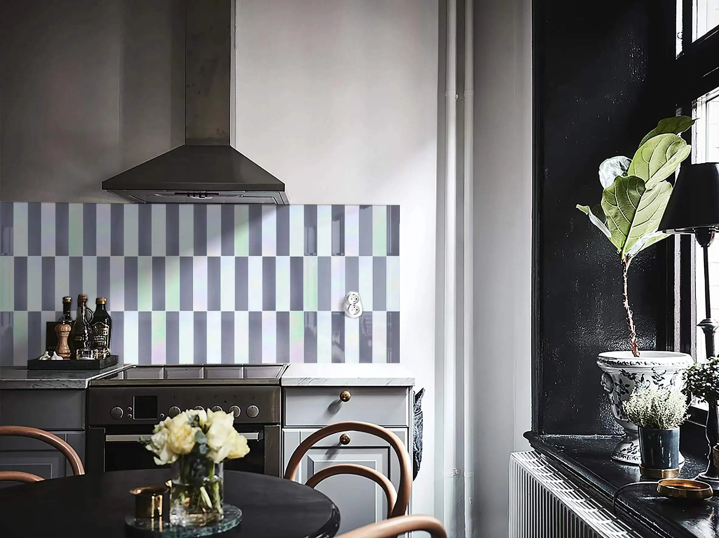 Bright Silver 100x200 Handmade square Mosaic Tile Process Suitable for Modern Villa Kitchens