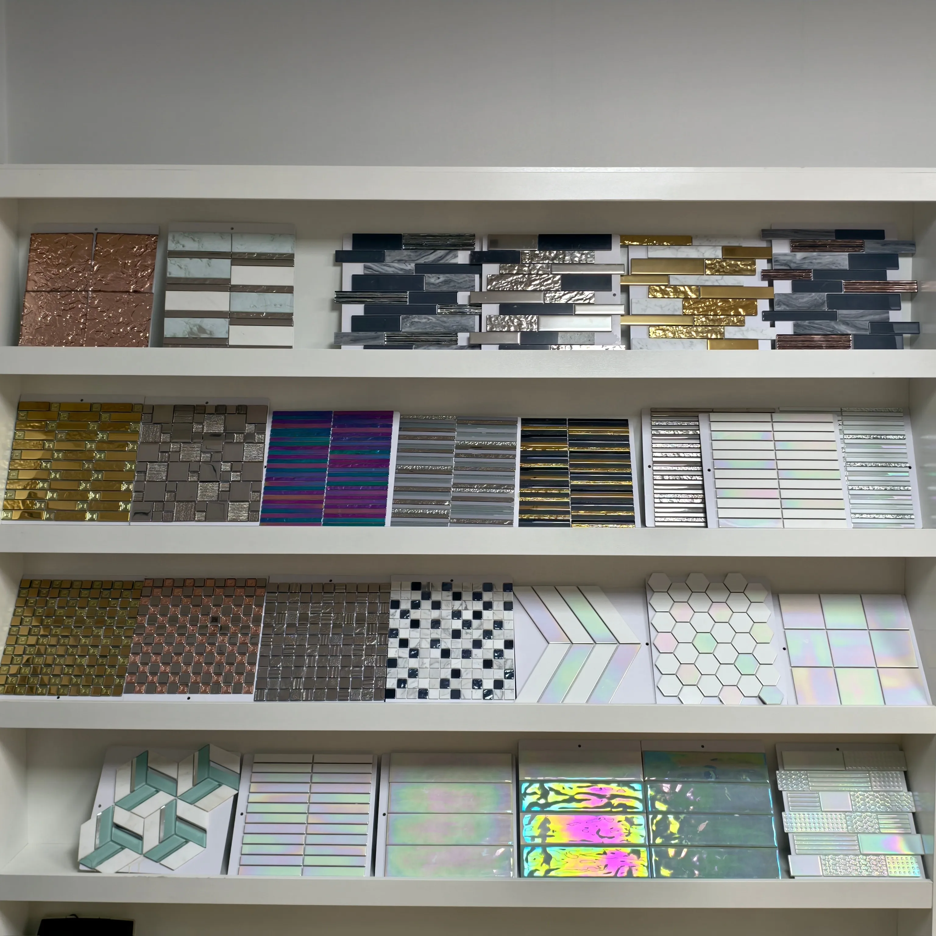 Bright Silver 100x200 Handmade square Mosaic Tile Process Suitable for Modern Villa Kitchens