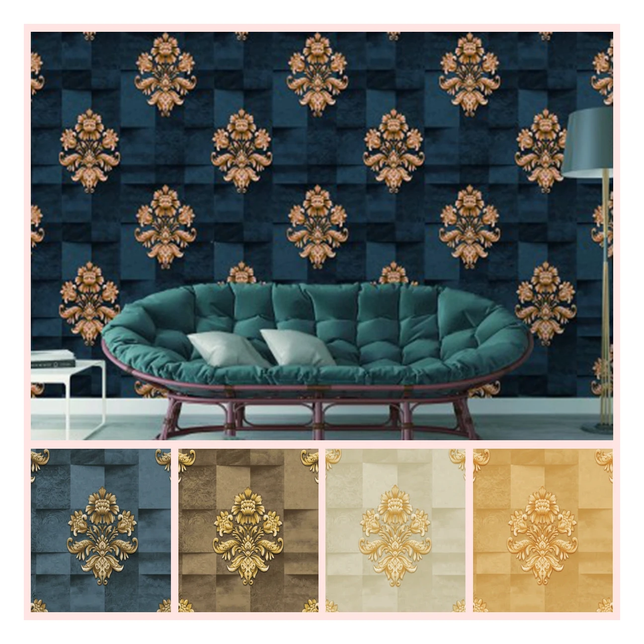 Custom Modern Style 3D Vinyl Wallpaper for Home Decoration Waterproof Design for Bedroom & Living Room