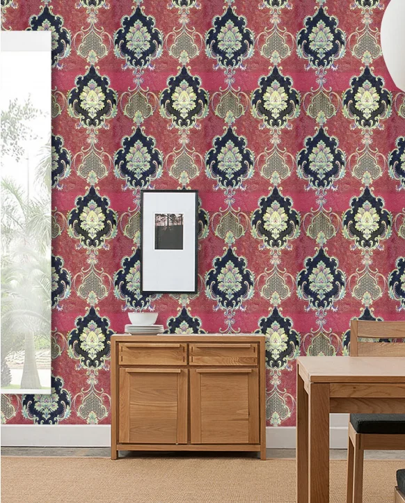 Newly Pvc Surface 3D Mural Wallpaper for Walls, Modern Luxury PVC 3D Bedroom Wall Paper Cheap Wallpaper