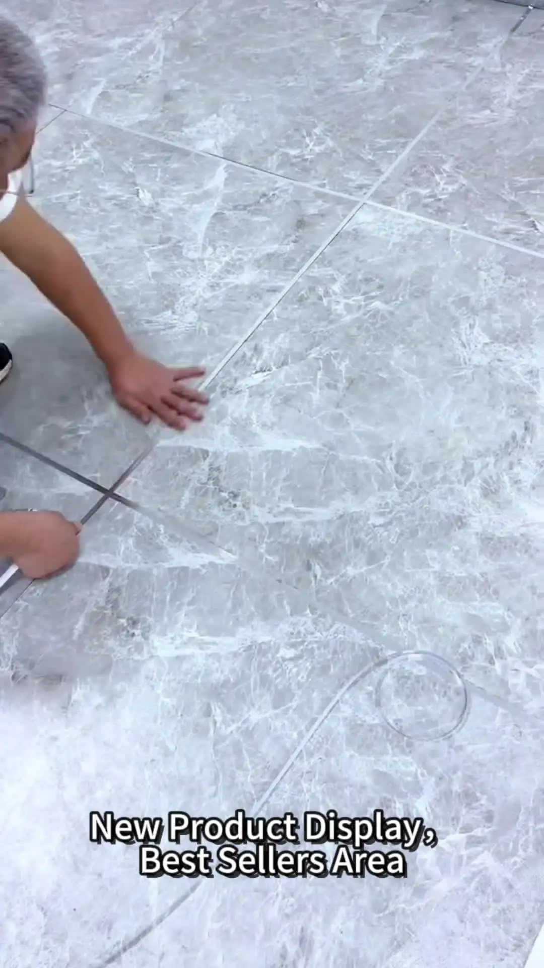 TopFashion 600*600mm Indoor PVC LVT Vinyl Floor Sticker 1mm Wear Resistant 3D Design for Bedroom Garage Graphic Application Home