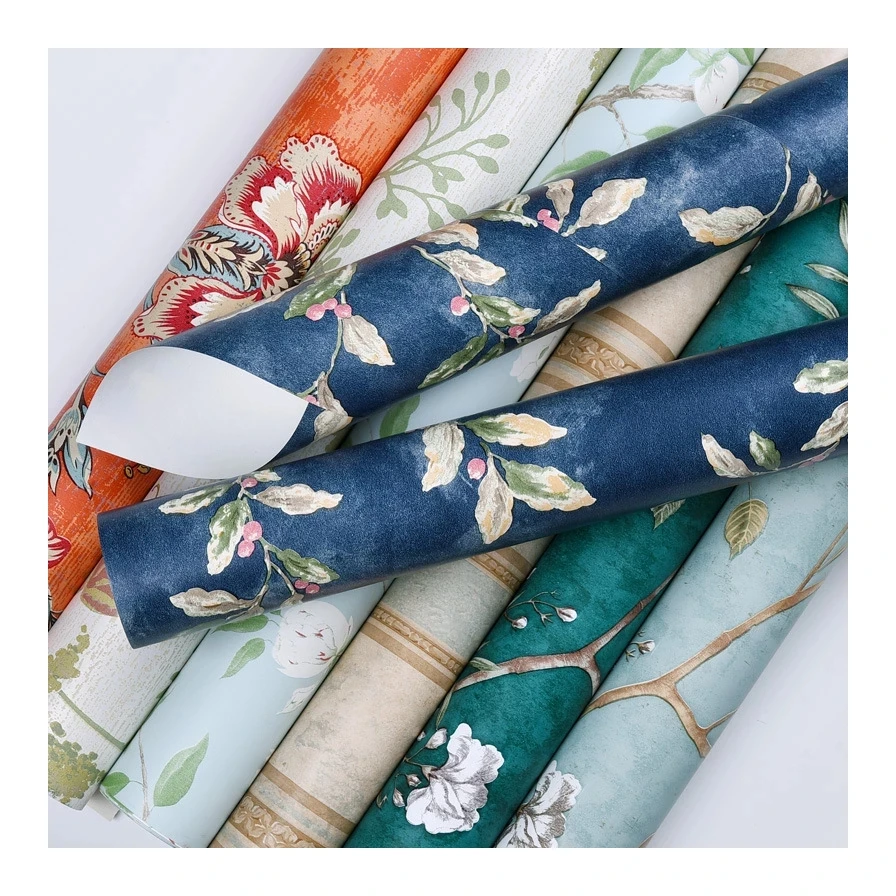 Modern Design Popular in Pakistan Wallpaper Pvc Wallcovering, Golden Foil Bronzing Wallpaper