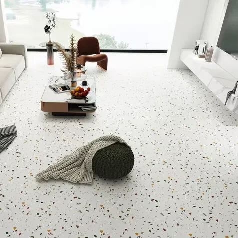 Best-Selling 600*600mm 3D Design PVC LVT Vinyl Floor Sticker 4mm Wear Resistant Indoor Vinyl Bedroom Garage Graphic Design