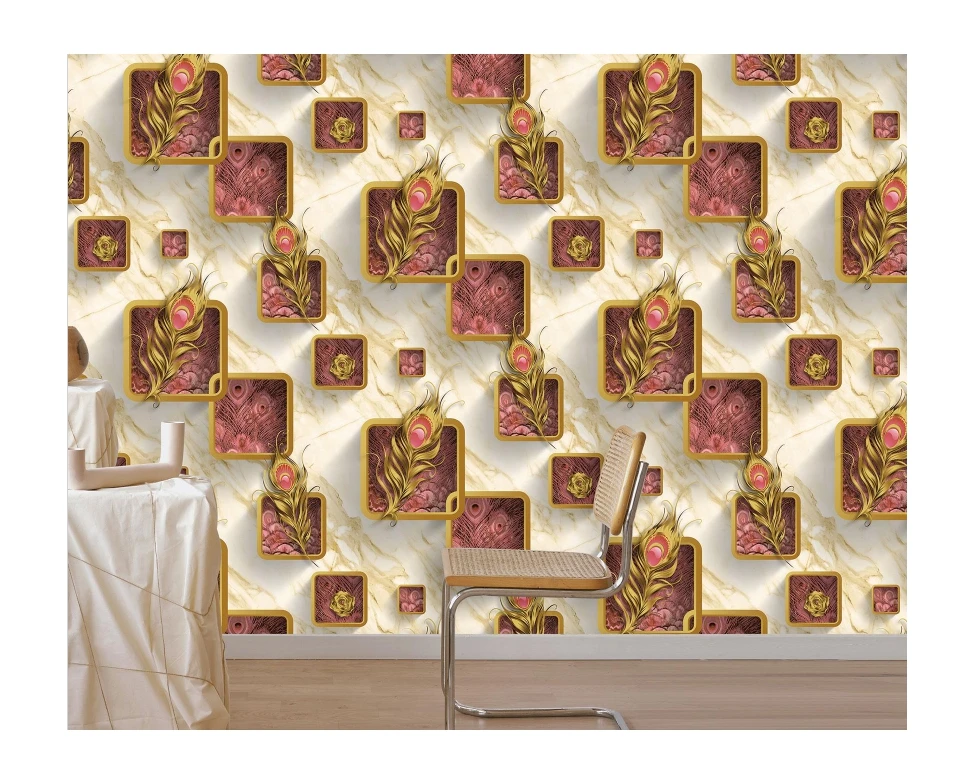 Cheap Price Custom Peel and Stick Kitchen Wallpapers, Bathrooms Modern Kitchen Wallpaper Pvc Living Room Graphic Design Floral