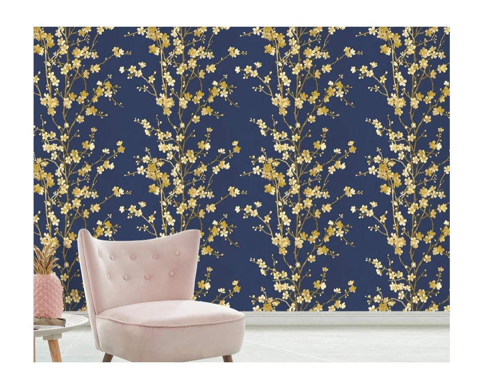 Cheap Price Custom Peel and Stick Kitchen Wallpapers, Bathrooms Modern Kitchen Wallpaper Pvc Living Room Graphic Design Floral