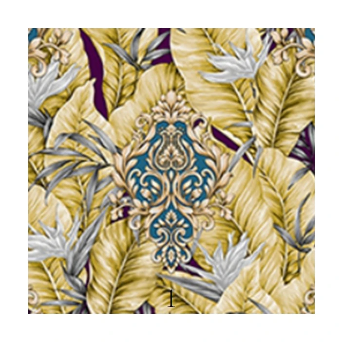 Modern 3D Floral Pattern Geometric PVC Wallpaper Soundproof Waterproof 10m Length Interior Hotel Wall Decor Wholesale Paper