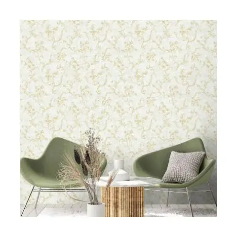 3D Bedroom Decoration Wall Paper Factory Interior Waterproof PVC Home Gold Foil Wallpaper