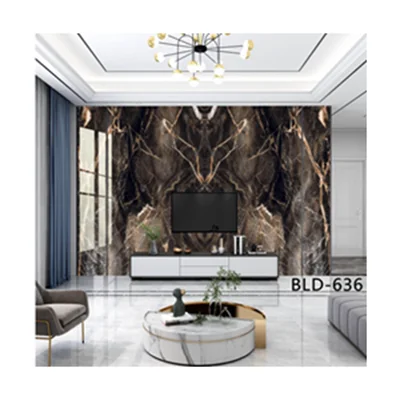 Hot Sale Good Quality 3D Printing 1220*2440*PVC Marble Panel for Wall Decoration