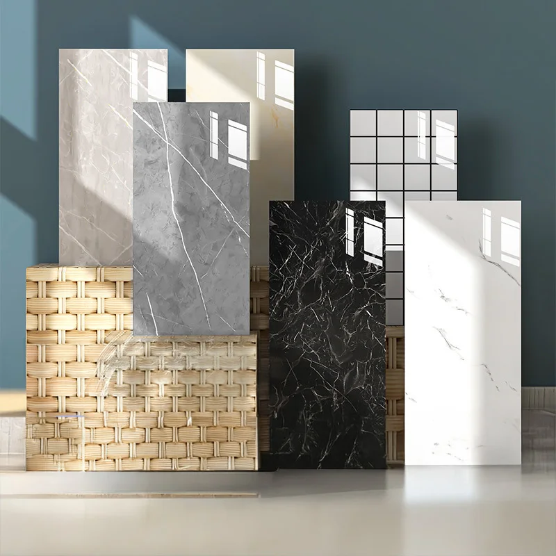 Modern 3D Marble Wall Sticker 1.2*3m Easy PVC Soundproof Heat Insulation Anti-Static for Bedroom Kitchen Mall Direct Factory