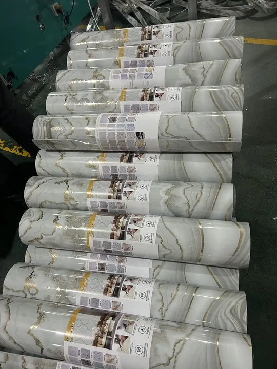 Modern 3D Marble Wall Sticker 1.2*3m Easy PVC Soundproof Heat Insulation Anti-Static for Bedroom Kitchen Mall Direct Factory