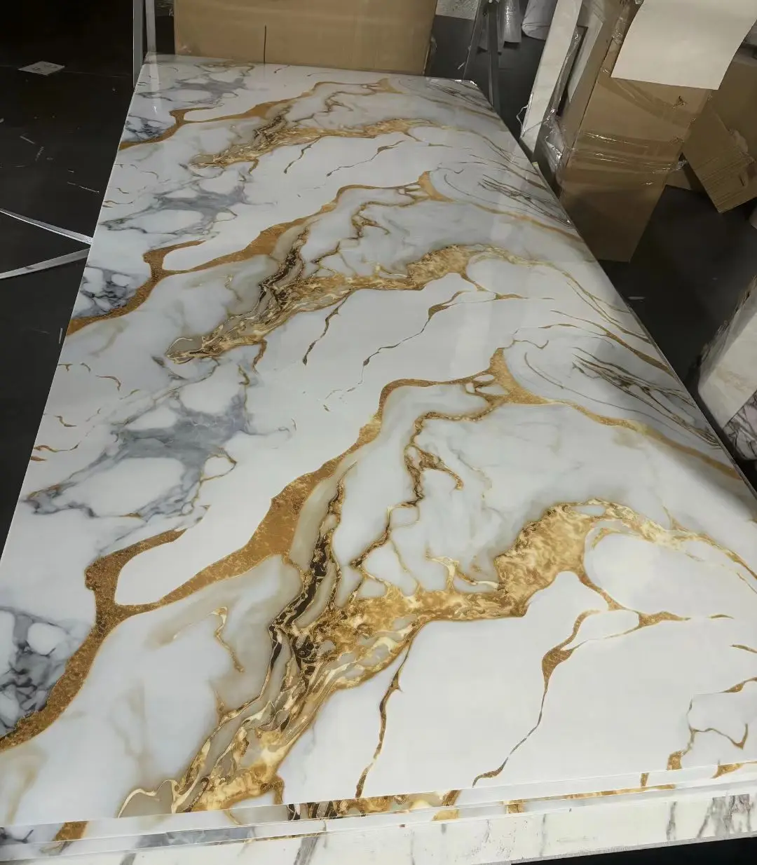 Modern 3D Marble Wall Sticker 1.2*3m Easy PVC Soundproof Heat Insulation Anti-Static for Bedroom Kitchen Mall Direct Factory