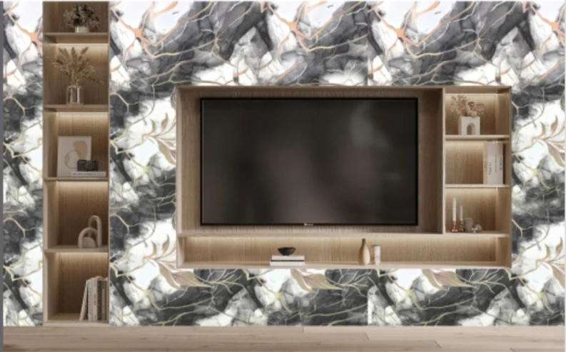 Best Sale Self-Adhesive PVC Gold 30*60 Marble Wall Sticker Waterproof for Kitchen and Hotel Moisture-Proof