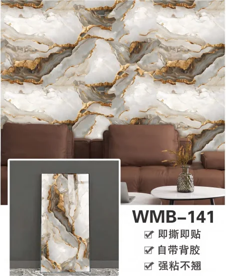 Classic Marble Tile Stickers IXPE 30*30 Waterproof Paper Geometric Peel Stick Wall Apartment Office Hotel Interior Walls Use