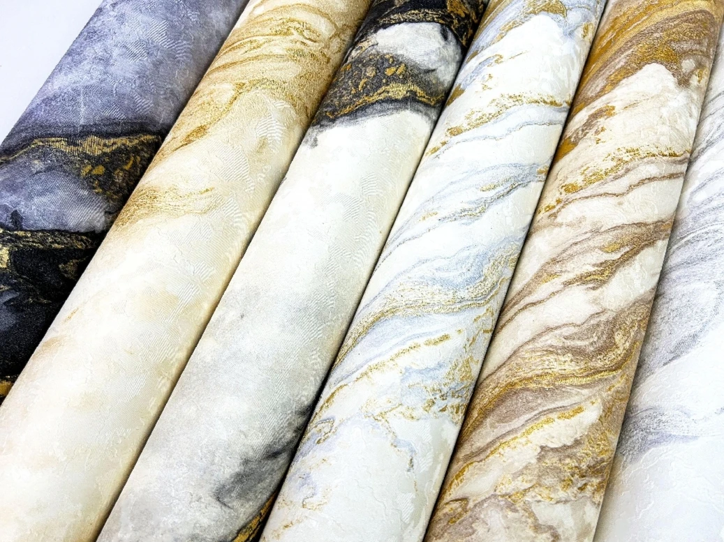 Flash Sale Modern Embossed PVC Waterproof Wallpaper New Design for Living-room and Hotel