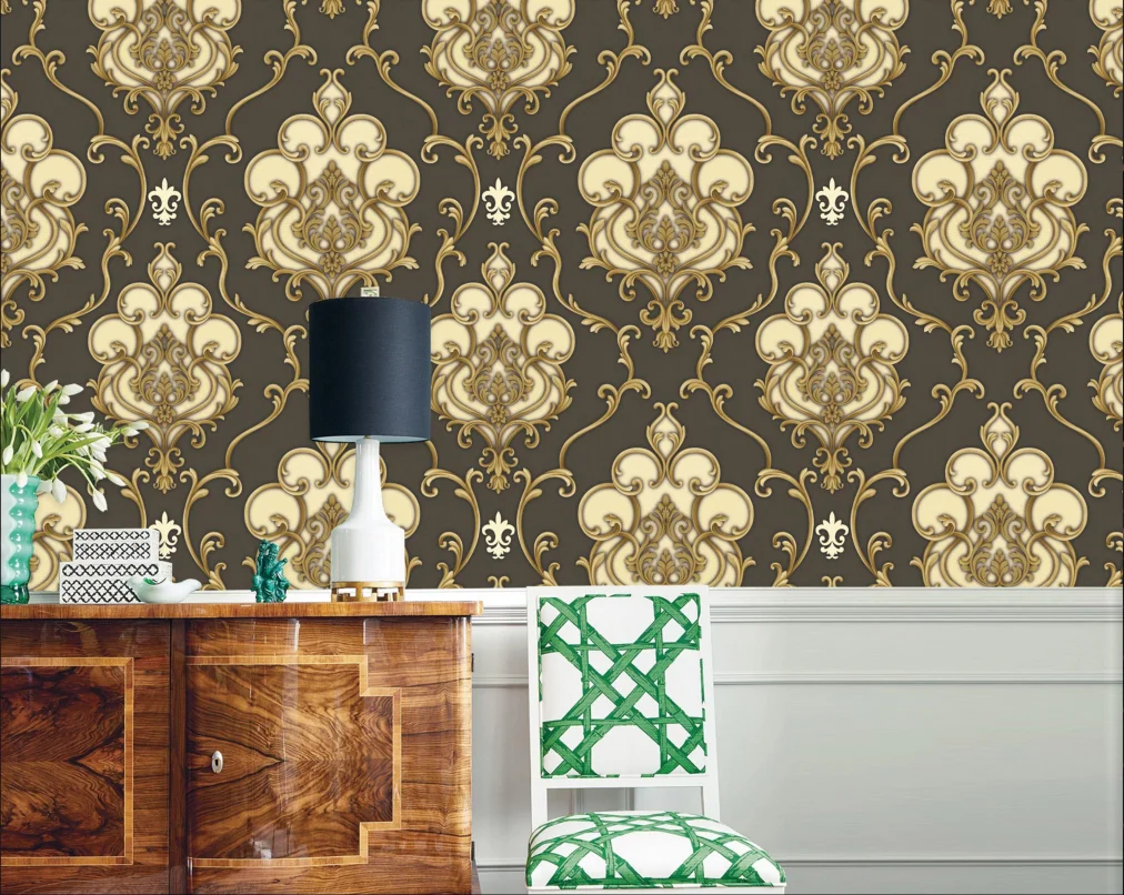 Modern Floral Embossed Waterproof Wallpapers Best Price Home Decoration Rolls Classic Style Producer