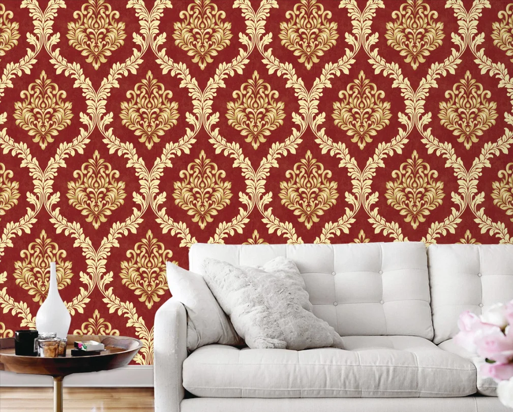 Modern Floral Embossed Waterproof Wallpapers Best Price Home Decoration Rolls Classic Style Producer