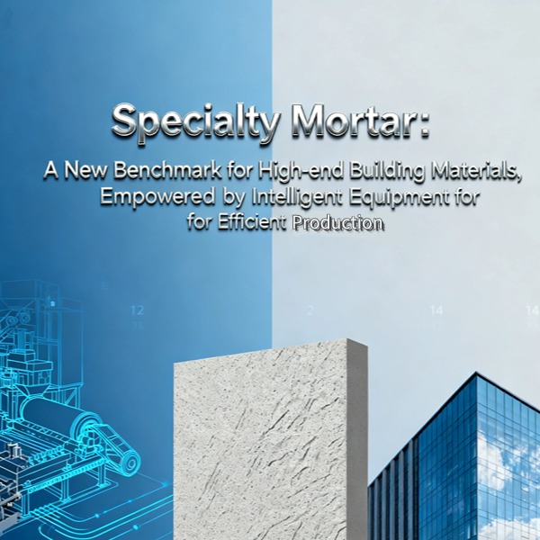 विशेष मोर्टार: उच्च-स्तरीय निर्माण सामग्री के लिए एक नया मानक, कुशल उत्पादन के लिए बुद्धिमान उपकरणों द्वारा सशक्त