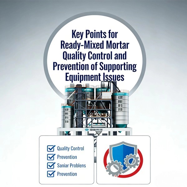 रेडी-मिक्स मोर्टार की गुणवत्ता नियंत्रण और सहायक उपकरणों से संबंधित समस्याओं की रोकथाम के लिए मुख्य बिंदु