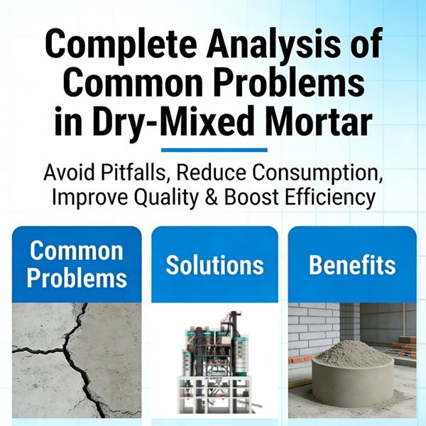 शुष्क मिश्रण मोर्टार में आम समस्याओं का संपूर्ण विश्लेषण | गलतियों से बचें, खपत कम करें, गुणवत्ता सुधारें और दक्षता बढ़ाएं