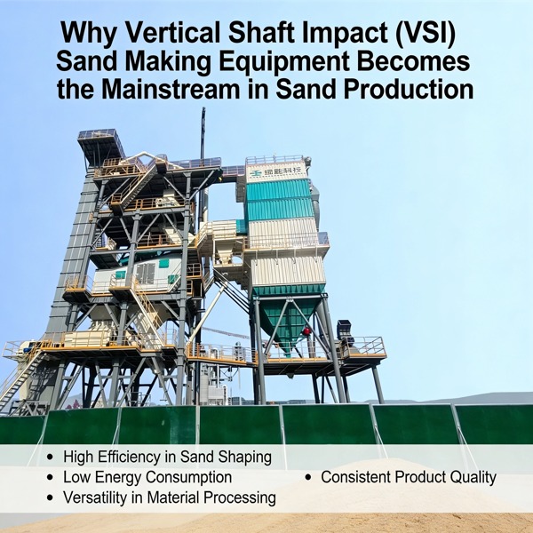 रेत उत्पादन में वर्टिकल शाफ्ट इम्पैक्ट (वीएसआई) रेत बनाने वाले उपकरण मुख्यधारा क्यों बन रहे हैं?