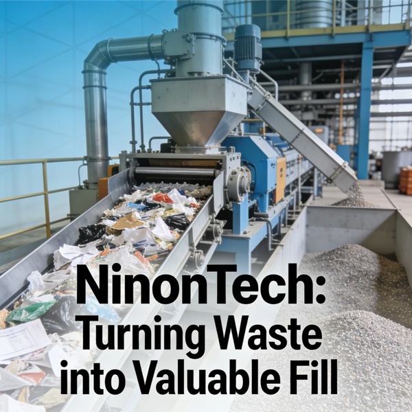 निनॉनटेक कचरे को ठोस बनाकर उसे उपयोगी भराव सामग्री में परिवर्तित करता है।