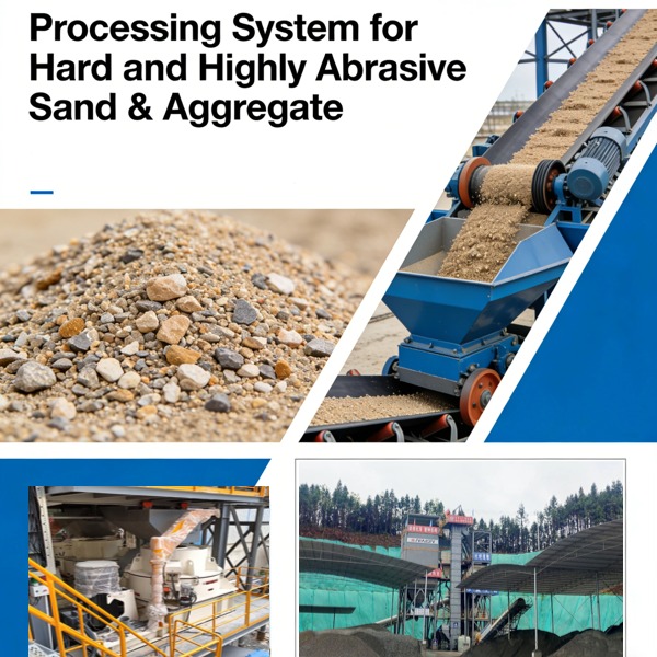 Система обработки твердого и высокоабразивного песка и заполнителей.