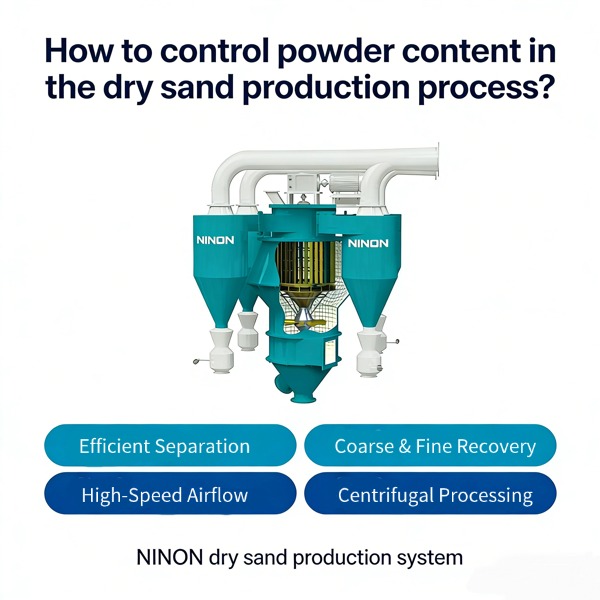 शुष्क रेत उत्पादन प्रक्रिया में पाउडर की मात्रा को कैसे नियंत्रित किया जाए?
