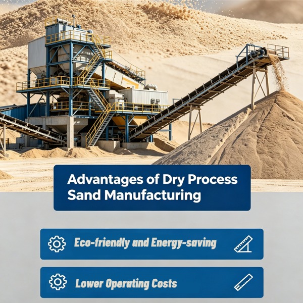 शुष्क प्रक्रिया द्वारा रेत निर्माण के क्या फायदे हैं?