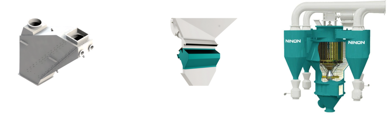 gravitational inertial air classifier
