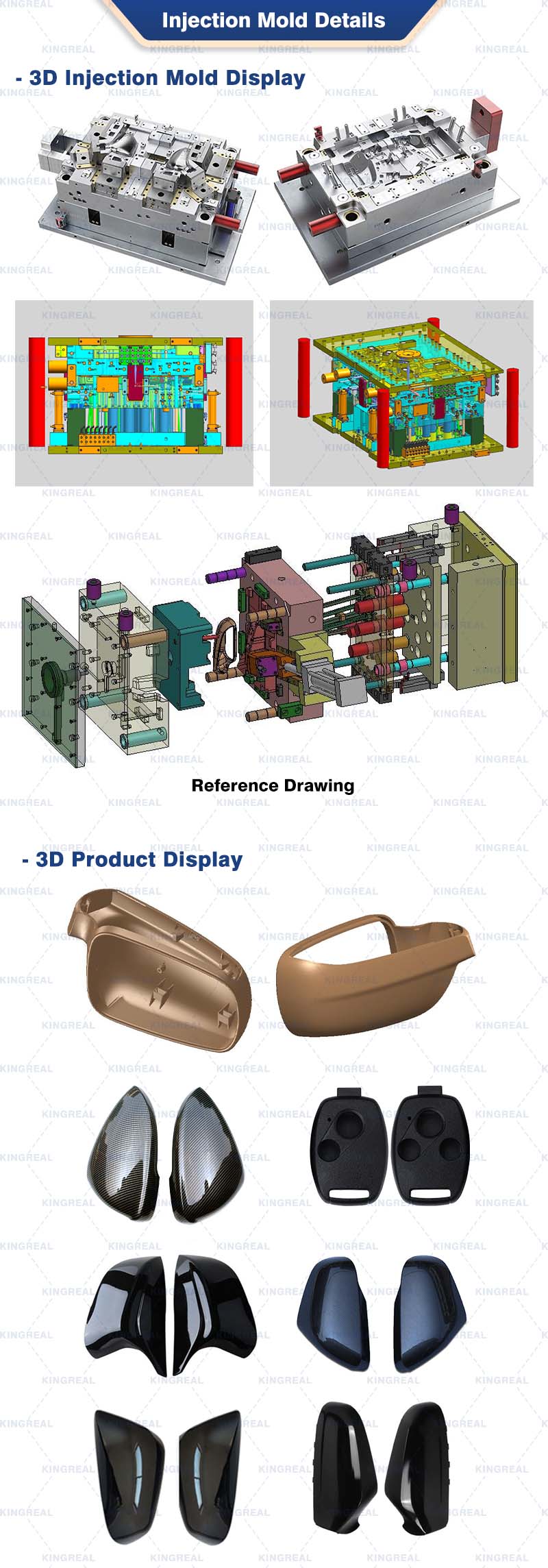 plastic car side mirror cover injection mould